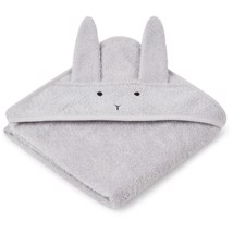 Liewood Økologisk Baby Badehåndklæde Rabbit Dumbo Grey